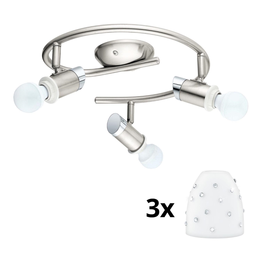 Eglo - Foco LED MY CHOICE 3xE14/4W/230V  cromo mate/blanco