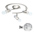 Eglo - Foco LED MY CHOICE 3xE14/4W/230V  cromo mate/blanco/negro