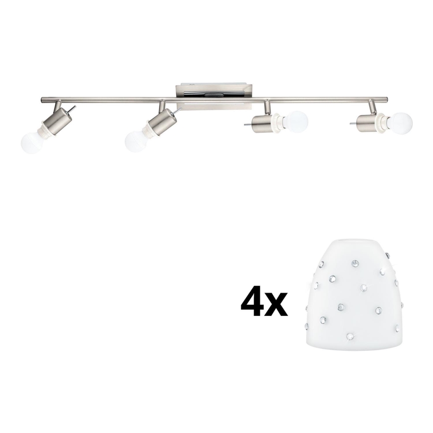 Eglo - Foco LED MY CHOICE 4xE14/4W/230V cromo mate/blanco