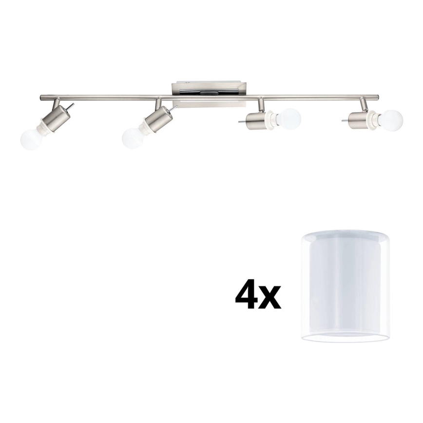 Eglo - Foco LED MY CHOICE 4xE14/4W/230V cromo mate/blanco