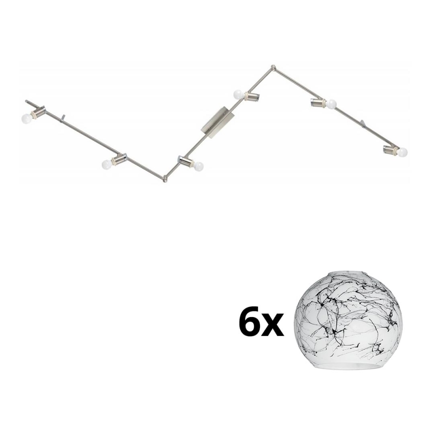 Eglo - Foco LED MY CHOICE 6xE14/4W/230V cromo mate/blanco/negro