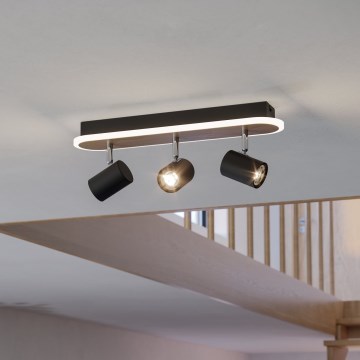 Eglo - Foco LED orientable LED/20W/230V marrón/negro