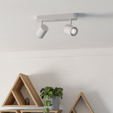 Eglo - Foco para baño 2xGU10/5W/230V IP44 blanco