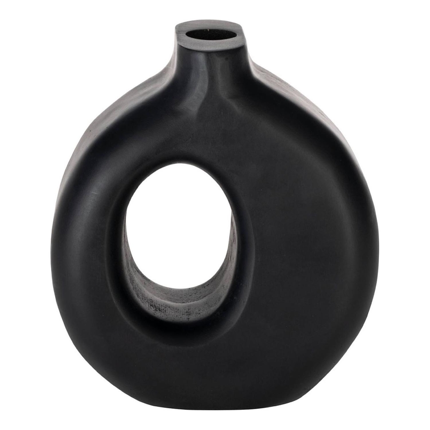 Eglo - Jarrón de madera 16,5x18 cm negro