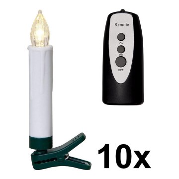 Eglo - JUEGO 10 luces LED para árbol de Navidad 1xLED/0,06W/1xAA IP44 + CR
