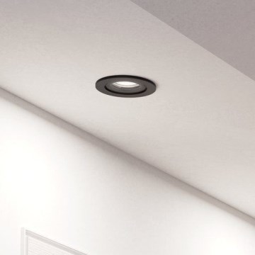 Eglo - Juego de 3 focos empotrables de techo LED 1xGU10/4,5W/230V negro