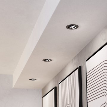 Eglo - Juego de 3 focos empotrables LED regulables LED/6,4W/230V Ø 8,8 cm negro