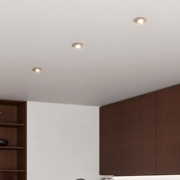 Eglo - Juego de 3 focos empotrados LED, 1xGU10/4,5W/230V, cromo mate