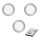 Eglo - Juego de 3 focos LED empotrables regulables TINUS LED/11W/230V con mando a distancia