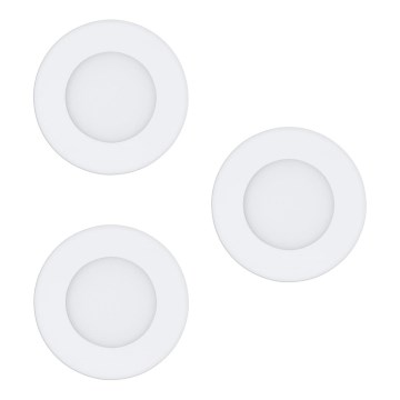 Eglo - Juego de 3 luminarias empotrables LED FUEVA-RW 1xLED/2,8W/230V Ø 8,5 cm
