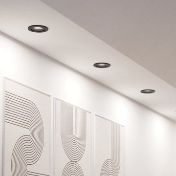 Eglo - Juego de 3 luminarias empotrables LED RGBW regulables LED/4,7W/230V 2700-6500K negro