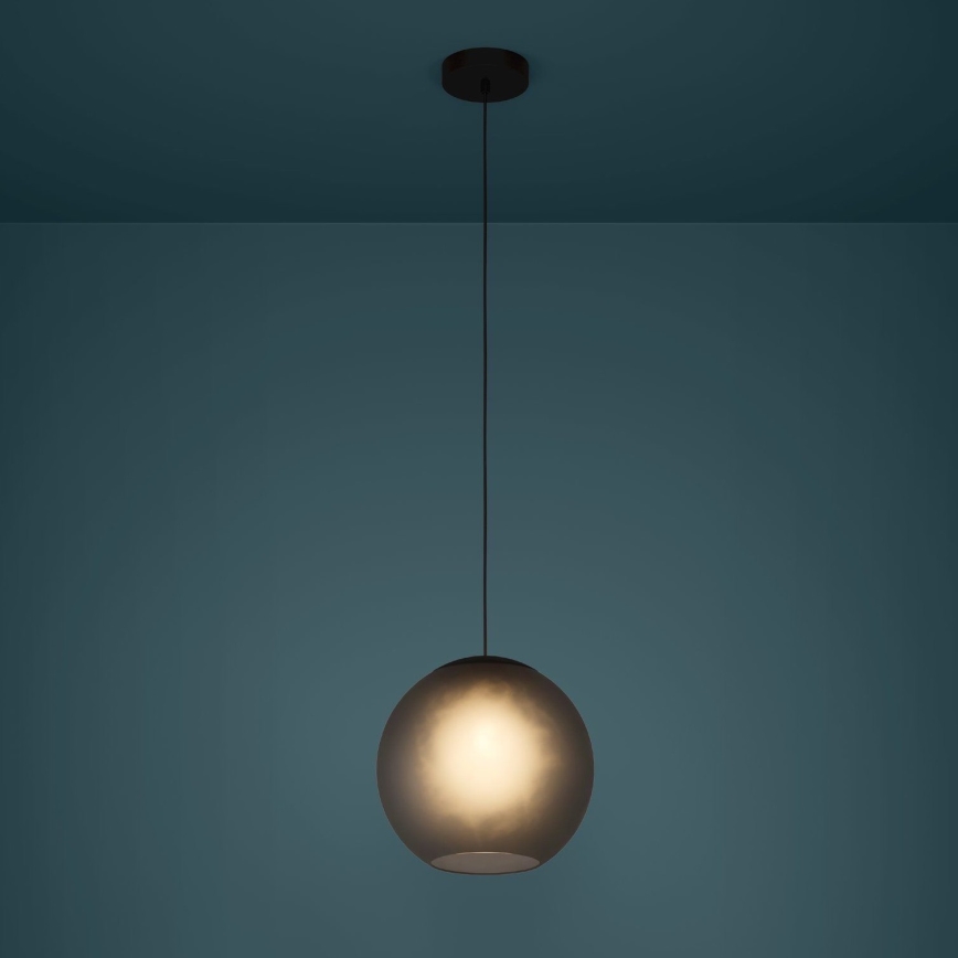Eglo - Lámpara colgante 1xE27/40W/230V ahumado