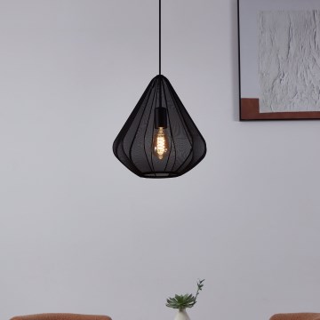 Eglo - Lámpara colgante 1xE27/40W/230V diá. 33,5 cm negro