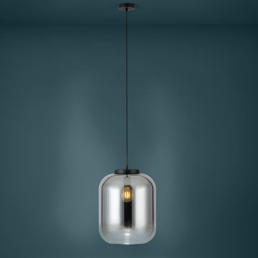 Eglo - Lámpara colgante 1xE27/40W/230V diá. 35 cm ahumado
