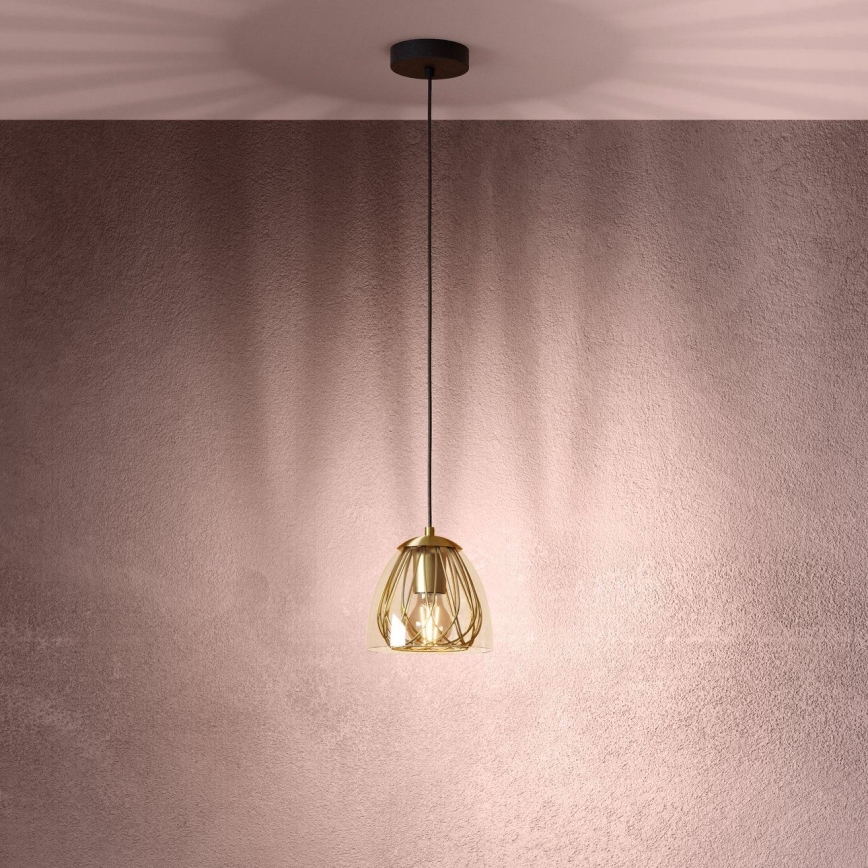 Eglo - Lámpara colgante 1xE27/40W/230V dorado