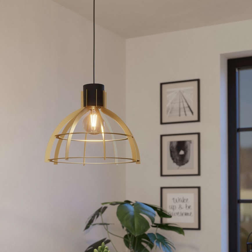 Eglo - Lámpara colgante 1xE27/40W/230V dorado