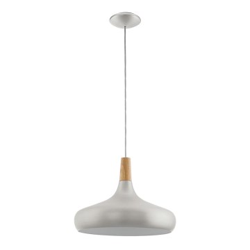 Eglo - Lámpara colgante 1xE27/60W/230V 400mm plateado