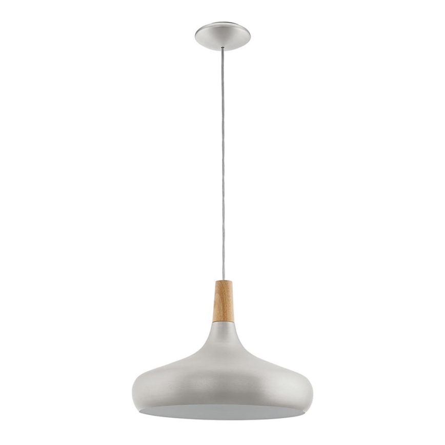 Eglo - Lámpara colgante 1xE27/60W/230V 400mm plateado