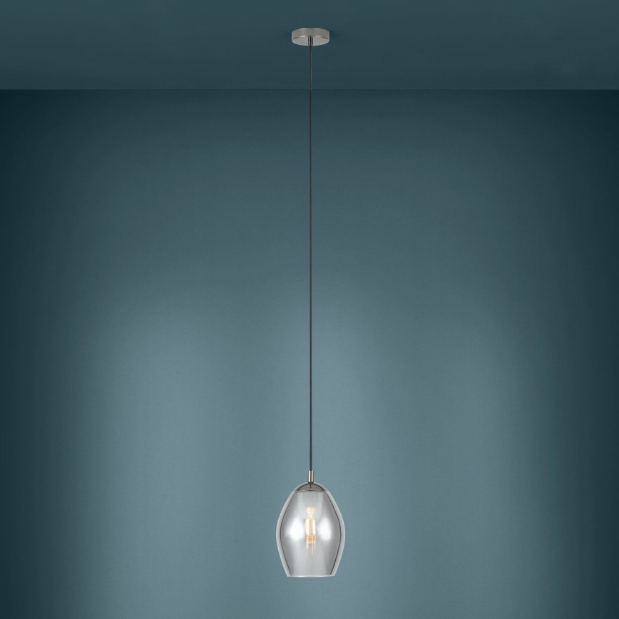 Eglo - Lámpara colgante 1xE27/60W/230V ahumado