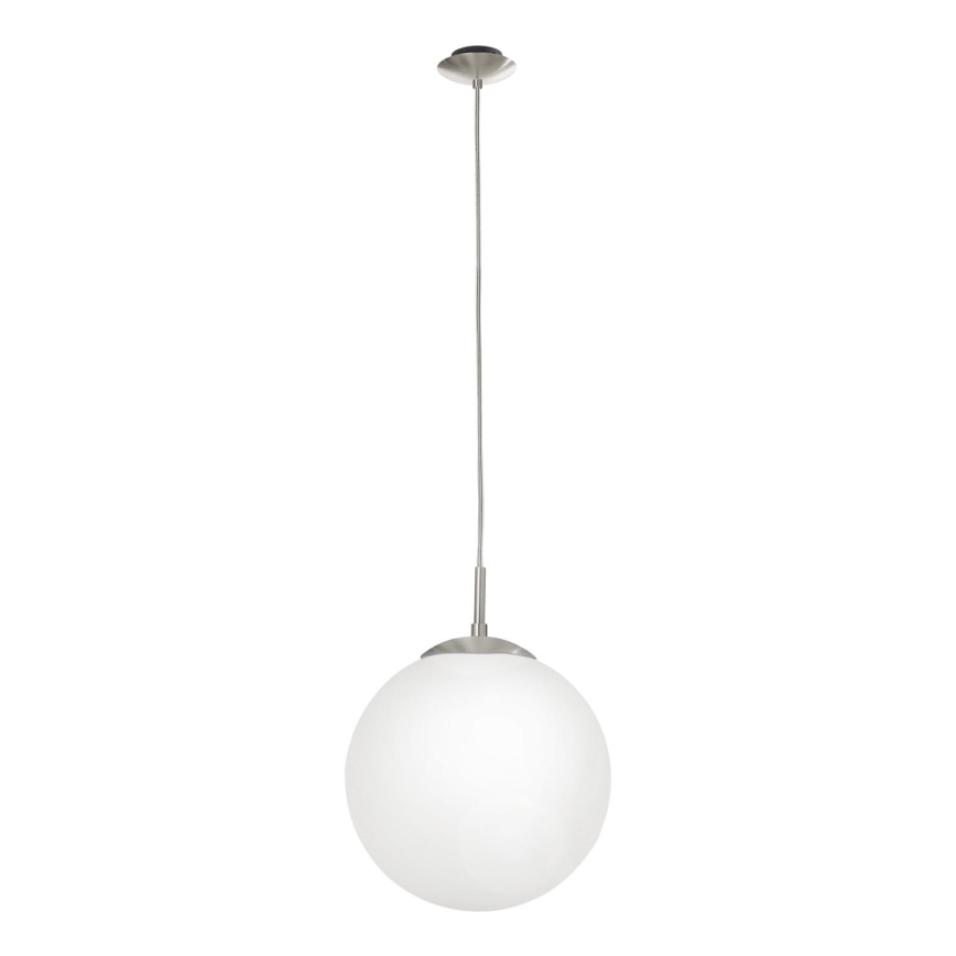 EGLO - Lámpara colgante 1xE27/60W/230V diá. 25 cm blanco