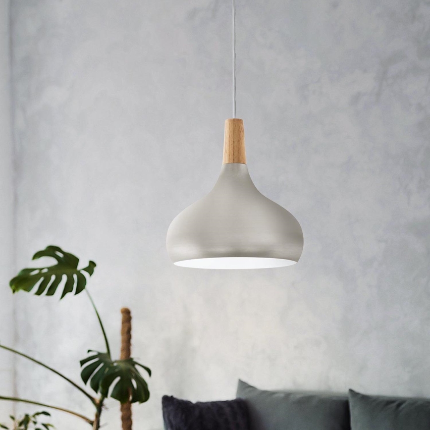 Eglo - Lámpara colgante 1xE27/60W/230V diá. 28 cm plata