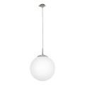 EGLO - Lámpara colgante 1xE27/60W/230V diá. 30 cm blanco