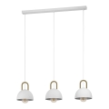 Eglo - Lámpara colgante 3xE27/40W/230V blanco