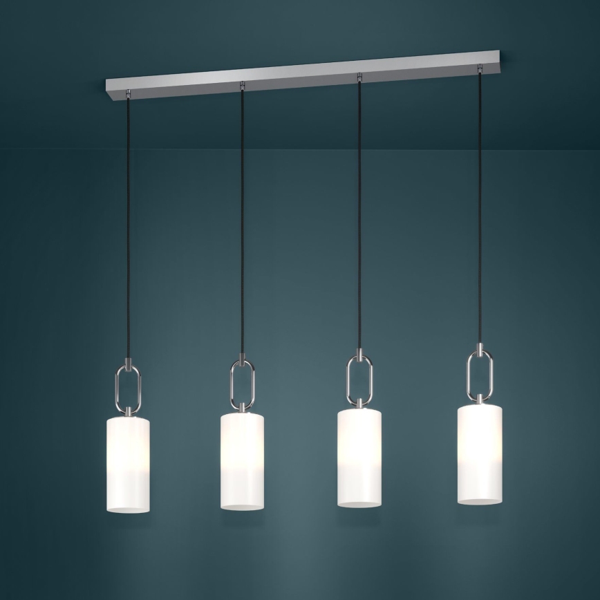 Eglo - Lámpara colgante 4xE27/40W/230V cromo brillante