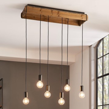 Eglo - Lámpara colgante 6xE27/40W/230V