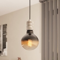 Eglo - Lámpara colgante con cable 1xE27/40W/230V cromo