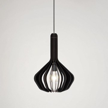 Eglo - Lámpara colgante con cable 1xE27/40W/230V diámetro 38 cm negro