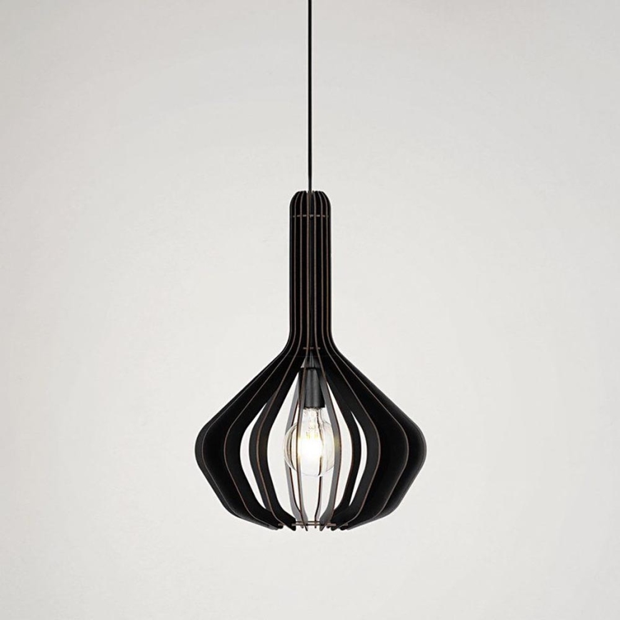 Eglo - Lámpara colgante con cable 1xE27/40W/230V diámetro 38 cm negro