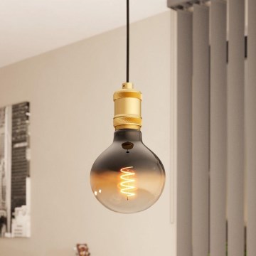 Eglo - Lámpara colgante con cable 1xE27/40W/230V dorado