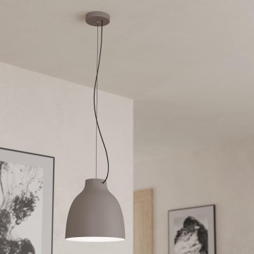 Eglo - Lámpara colgante con cable 1xE27/40W/230V gris