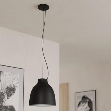 Eglo - Lámpara colgante con cable 1xE27/40W/230V negra