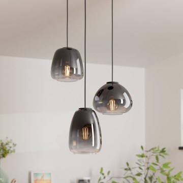 Eglo - Lámpara colgante con cable 3xE27/40W/230V diámetro 43 cm