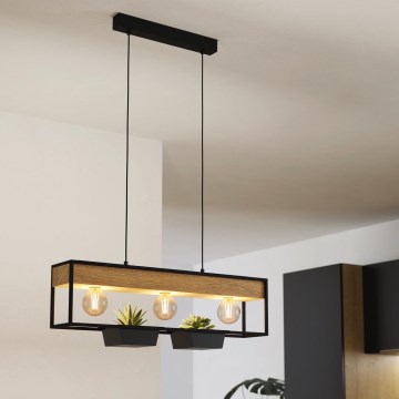 Eglo - Lámpara colgante con cable 3xE27/40W/230V