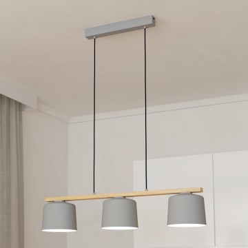 Eglo - Lámpara colgante con cable 3xE27/40W/230V