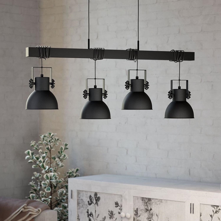 Eglo - Lámpara colgante con cable 4xE27/40W/230V