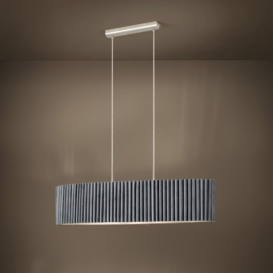 Eglo - Lámpara colgante de cable 2xE27/40W/230V gris