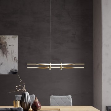 Eglo - Lámpara colgante LED con cable LED/21W/230V, dorada