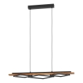 Eglo - Lámpara colgante LED regulable con cable 2xLED/13W/230V + LED/16W negro/marrón