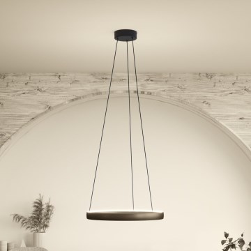 Eglo - Lámpara colgante LED regulable con cable y sensor de movimiento 2xLED/25W/230V 2200-6500K Ø 80 cm marrón