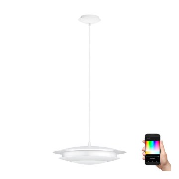Eglo - Lámpara colgante LED RGB regulable con cable MONEVA-C LED/18W/230V