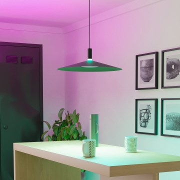 Eglo - Lámpara colgante LED RGBW regulable con cable LED/15,5W/230V 2700-6500K negra