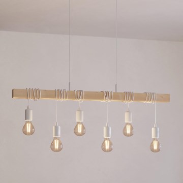 Eglo - Lámpara colgante TOWNSHEND 6xE27/60W/230V