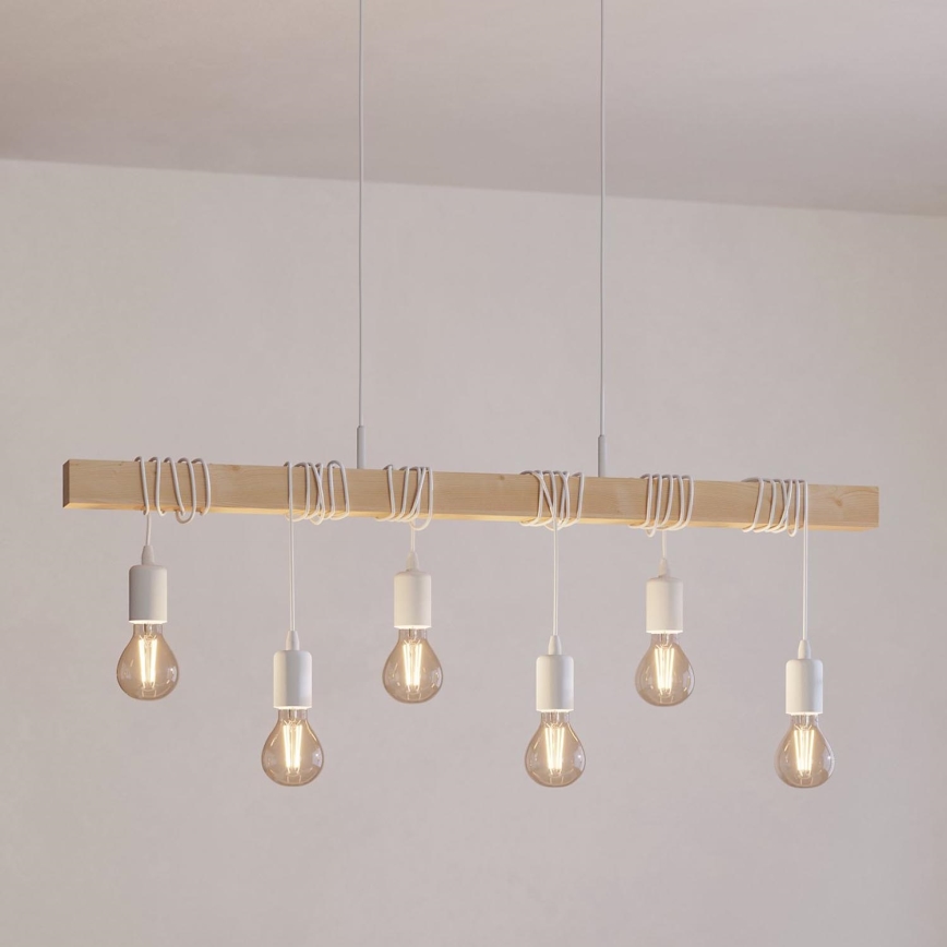 Eglo - Lámpara colgante TOWNSHEND 6xE27/60W/230V