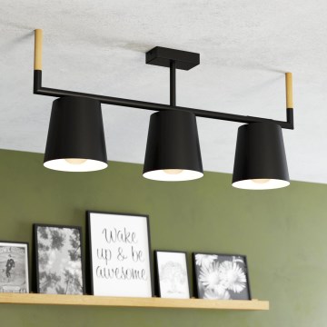 Eglo - Lámpara de araña en poste 3xE27/40W/230V