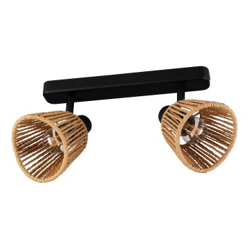 Eglo - Lámpara de focos 2xE14/10W/230V negro/beige
