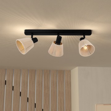 Eglo - Lámpara de focos 3xE14/40W/230V beige/negro